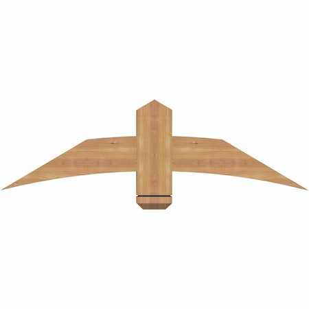 Ekena Millwork Bellingham Timber Gable Bracket, Western Red Cedar, 48"W x 14"H x 3 1/2"D x 5 1/2"F, 7/12 Pitch GBW048X14X0406BEL00SWR